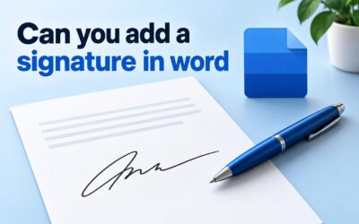 Can You Add a Signature in Word