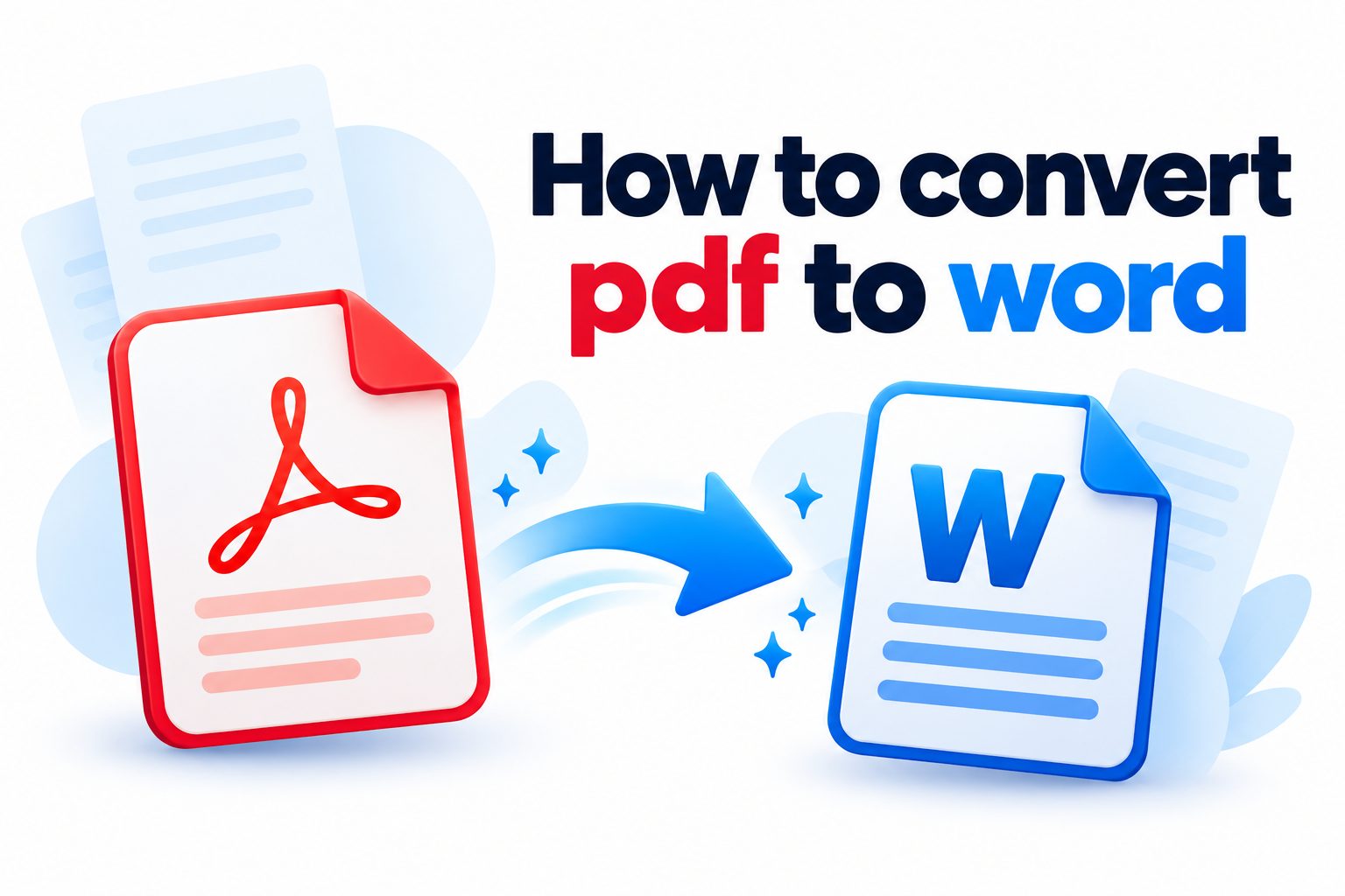 Converting a PDF document to an editable Word file on a laptop
